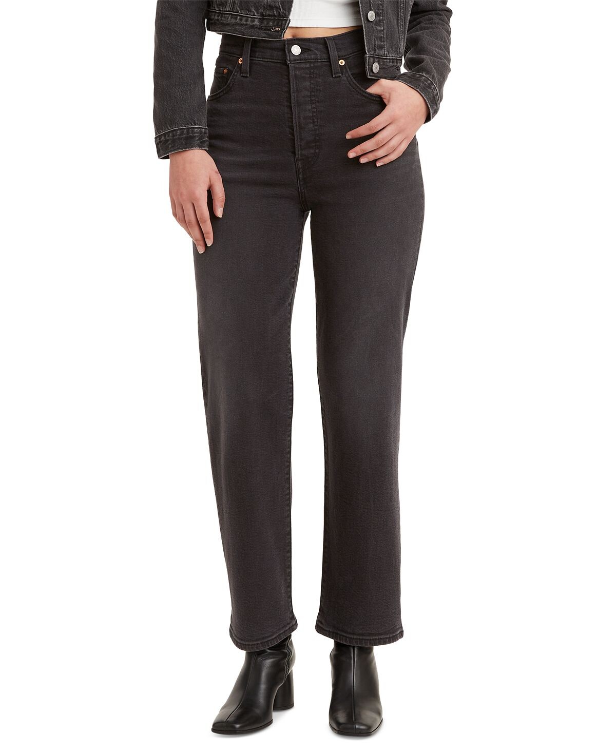 Женские прямые джинсы до щиколотки с ультравысокой посадкой Levi's
Женские прямые джинсы до щиколотки с ультравысокой посадкой Levi's