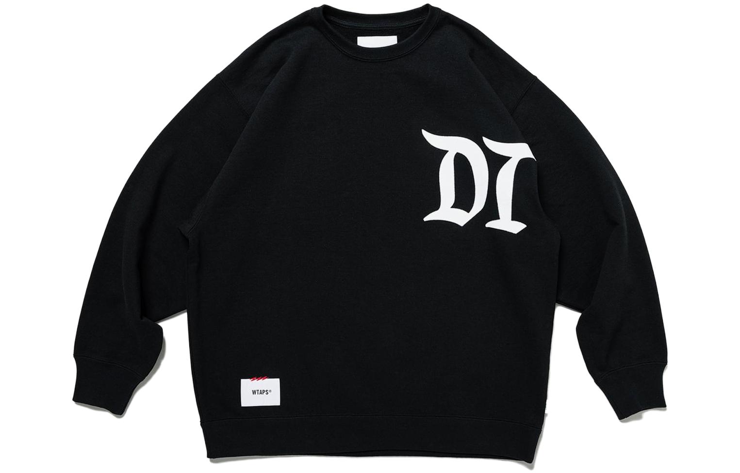 Хлопковый свитшот с круглым вырезом WTAPS, черный
Хлопковый свитшот с круглым вырезом WTAPS, черный