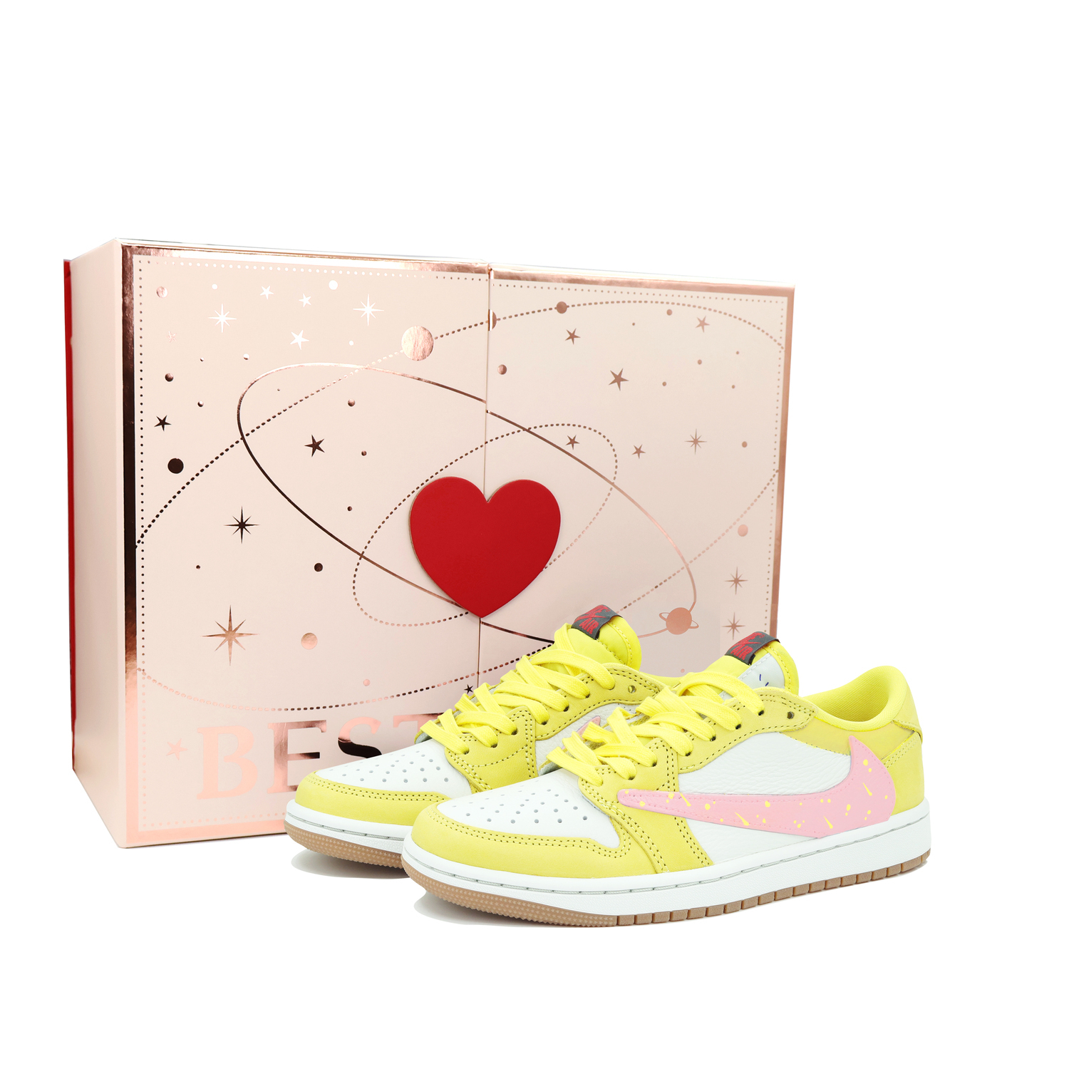 Jordan Трэвис Скотт X Air 1 винтажные баскетбольные кроссовки женские низкие желто-розовые Трэвис Скотт X AJ1 520, цвет Yellow Pink Travis Scott X AJ1 520
Jordan Трэвис Скотт X Air 1 винтажные баскетбольные кроссовки женские низкие желто-розовые Трэвис Скотт X AJ1 520, цвет Yellow Pink Travis Scott X AJ1 520