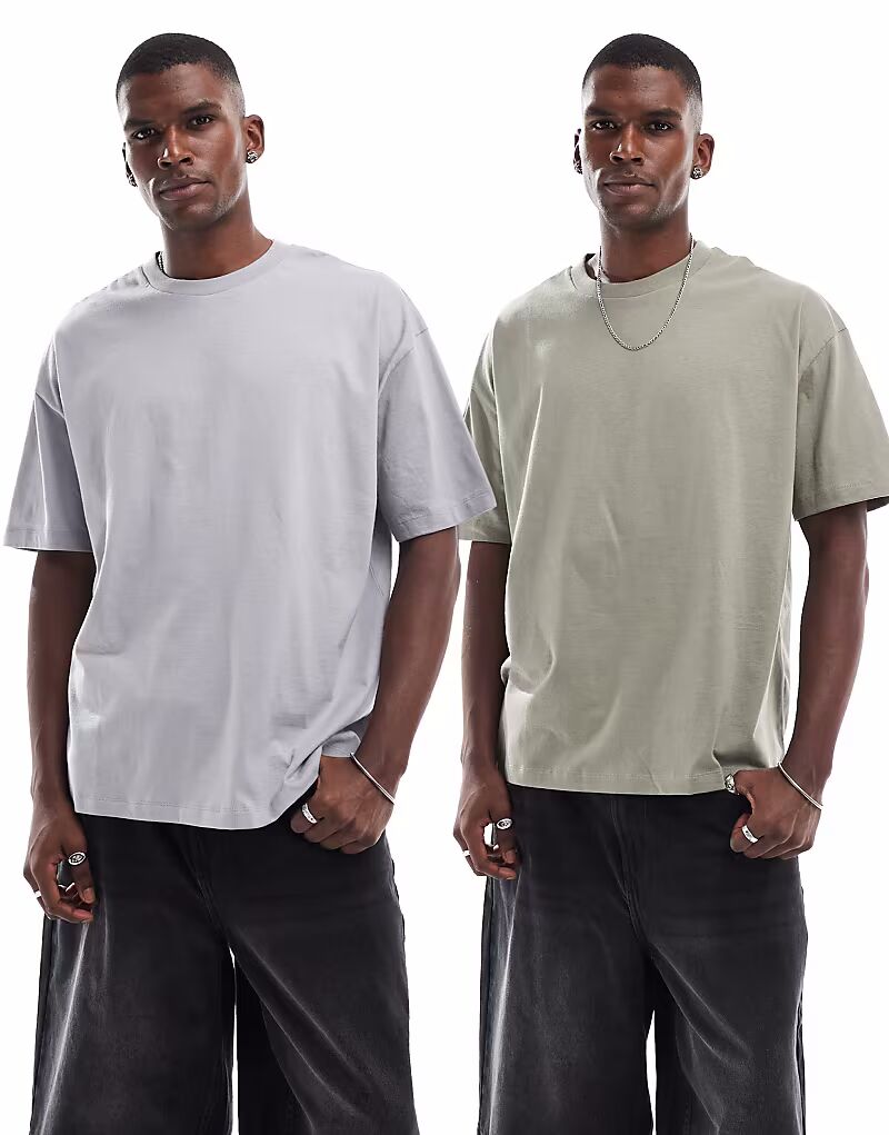 Набор из 2 футболок свободного кроя Essentials серого и хаки цвета Asos Design, Серый, Набор из 2 футболок свободного кроя Essentials серого и хаки цвета Asos Design
Набор из 2 футболок свободного кроя Essentials серого и хаки цвета Asos Design, Серый, Набор из 2 футболок свободного кроя Essentials серого и хаки цвета Asos Design