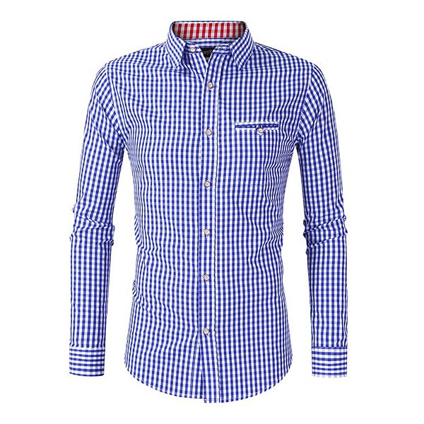 Мужская рубашка с длинным рукавом slim fit plaid Kojooin, Dark Blue
Мужская рубашка с длинным рукавом slim fit plaid Kojooin, Dark Blue