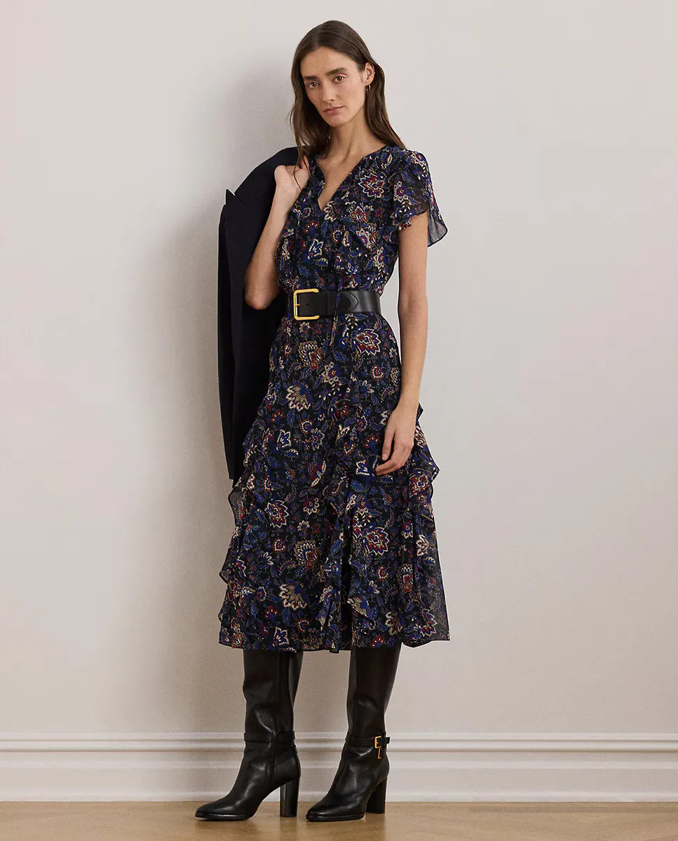 Платье миди с принтом и короткими рукавами Lauren Ralph Lauren, тёмно-синий
Платье миди с принтом и короткими рукавами Lauren Ralph Lauren, тёмно-синий