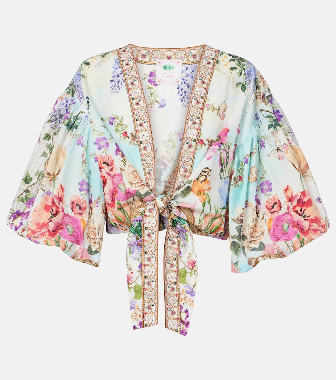 Укороченный топ с завязками спереди и рукавами-буфами Camilla, Munchkinland
Укороченный топ с завязками спереди и рукавами-буфами Camilla, Munchkinland