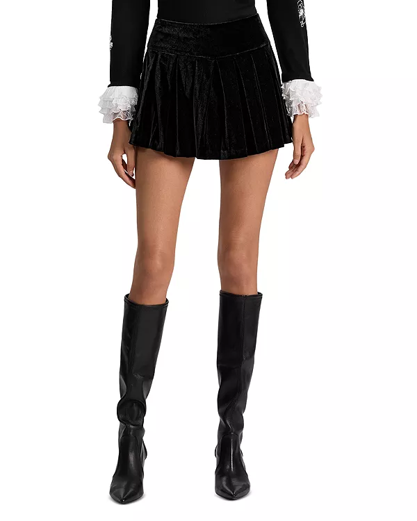 Мини-Юбка Эмили со складками Alice And Olivia, черный
Мини-Юбка Эмили со складками Alice And Olivia, черный