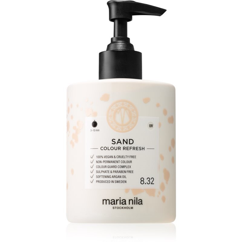 Maria Nila Color Refresh Sand нежная питательная маска без стойких красящих пигментов, держится 4 - 10 стирок 8.32 300 мл
Maria Nila Color Refresh Sand нежная питательная маска без стойких красящих пигментов, держится 4 - 10 стирок 8.32 300 мл