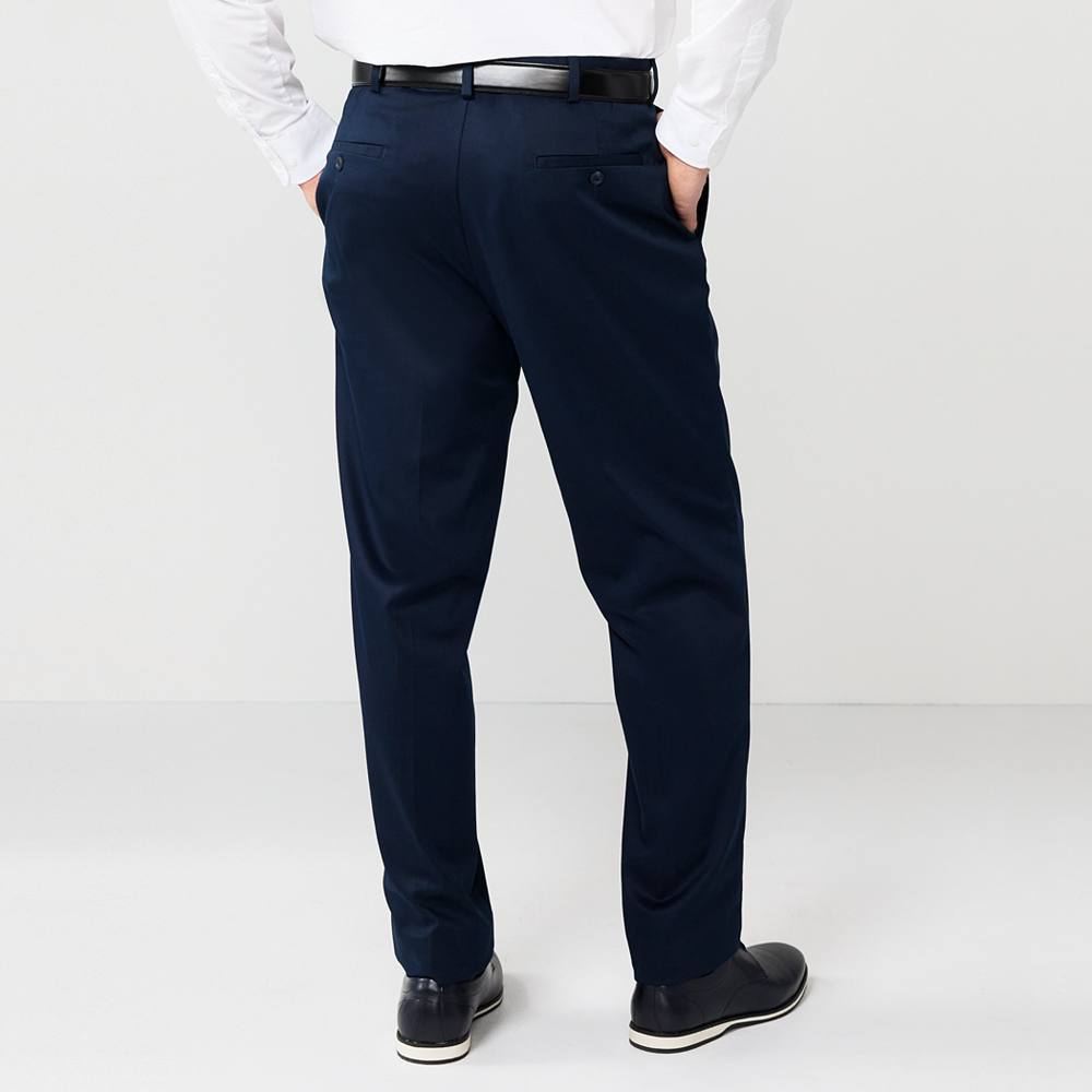 Мужские брюки Haggar Premium No-Iron цвета хаки стрейч классического кроя со складками и расширяемой талией, черный 
Мужские брюки Haggar Premium No-Iron цвета хаки стрейч классического кроя со складками и расширяемой талией, черный