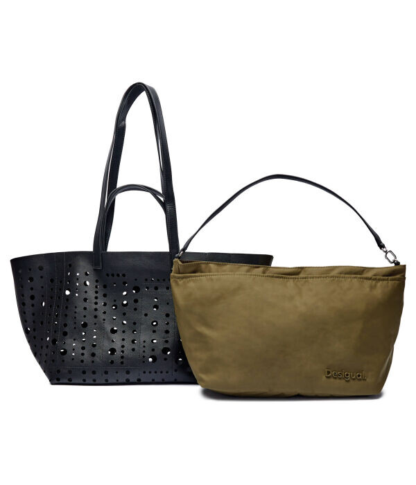 Сумка шоппер Desigual Bloomer 2 в 1, черный/зеленый
Сумка шоппер Desigual Bloomer 2 в 1, черный/зеленый