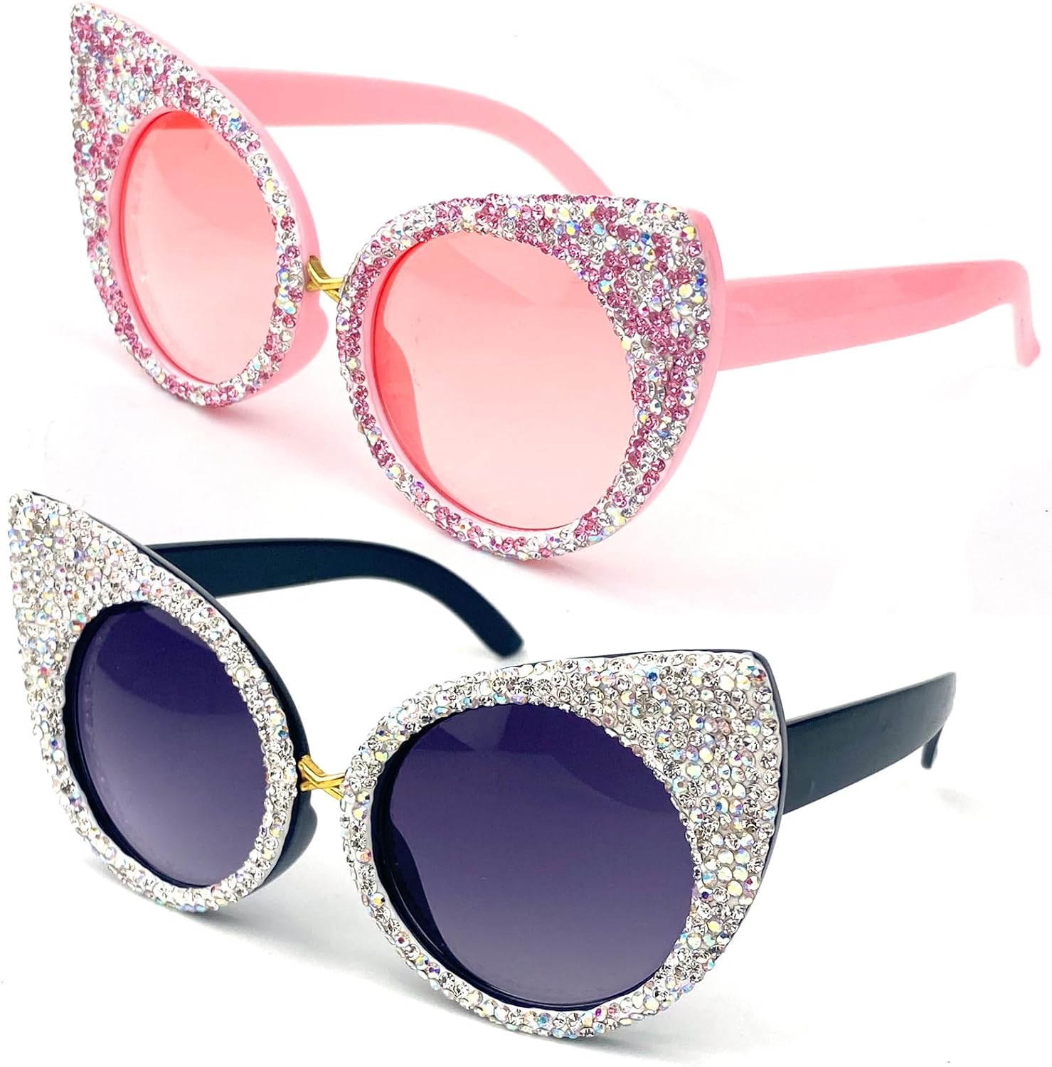 Винтажные солнцезащитные очки «кошачий глаз» со стразами, женские круглые солнцезащитные очки с кристаллами, модные блестящие очки с бриллиантами mincl, 2pcs-black&pink
Винтажные солнцезащитные очки «кошачий глаз» со стразами, женские круглые солнцезащитные очки с кристаллами, модные блестящие очки с бриллиантами mincl, 2pcs-black&pink