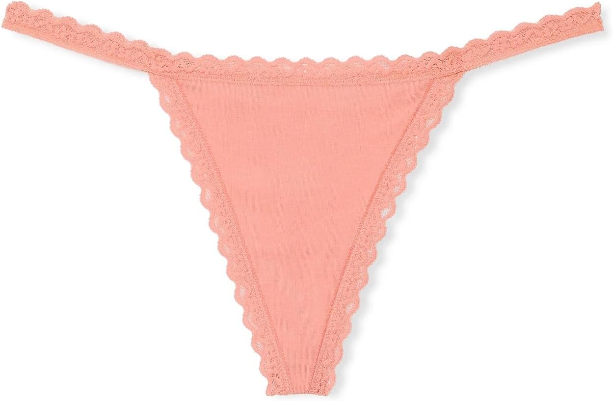 Трусики V-стринг Victoria's Secret из гладкого хлопка с кружевной отделкой, цвет Peach, мягкая эластичная ткань, комфорт, новые
Трусики V-стринг Victoria's Secret из гладкого хлопка с кружевной отделкой, цвет Peach, мягкая эластичная ткань, комфорт, новые