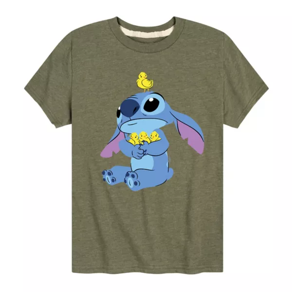 Футболка с рисунком пасхальных цыплят «Лило и Стич» для мальчиков 8-20 лет Disney, зеленый 
Футболка с рисунком пасхальных цыплят «Лило и Стич» для мальчиков 8-20 лет Disney, зеленый