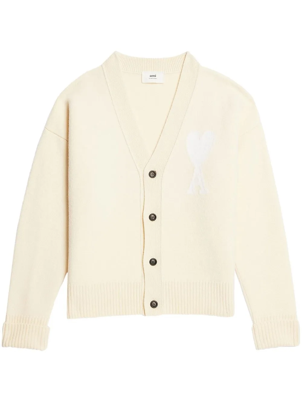 Кардиган с монограммой Ami de Coeur AMI Paris, нейтральный
Кардиган с монограммой Ami de Coeur AMI Paris, нейтральный