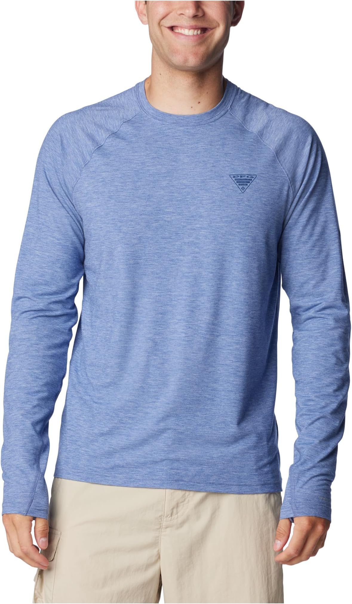 Футболка Columbia PFG Uncharted Long Sleeve, цвет Bluebell Heather 
Футболка Columbia PFG Uncharted Long Sleeve, цвет Bluebell Heather