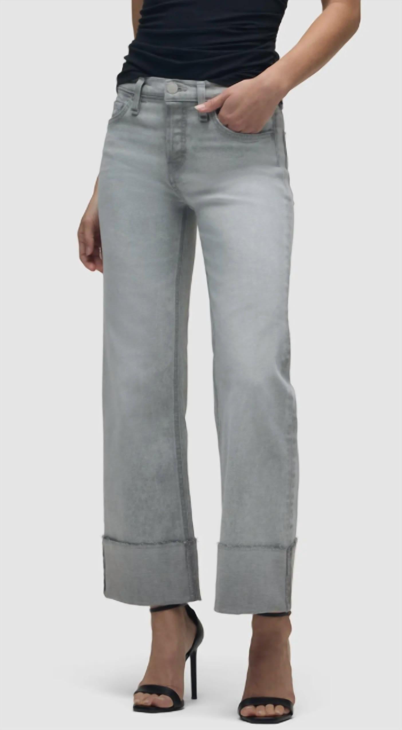 Розочка с манжетом завышенная талия широкие брюки джинсы в стираном шифере Hudson, Washed Slate
Розочка с манжетом завышенная талия широкие брюки джинсы в стираном шифере Hudson, Washed Slate