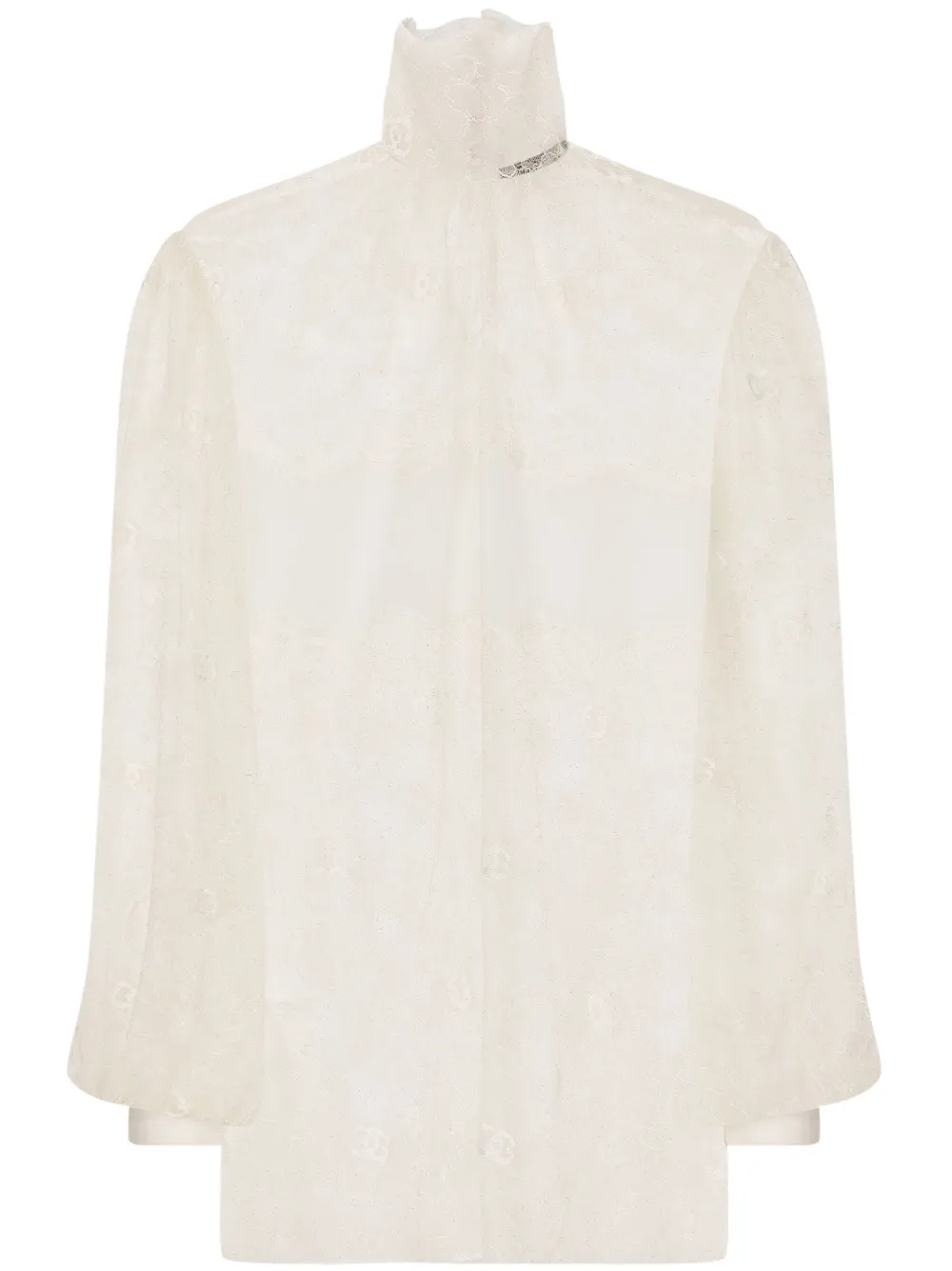 Кружевная блузка с высоким воротником DOLCE & GABBANA, белый
Кружевная блузка с высоким воротником DOLCE & GABBANA, белый