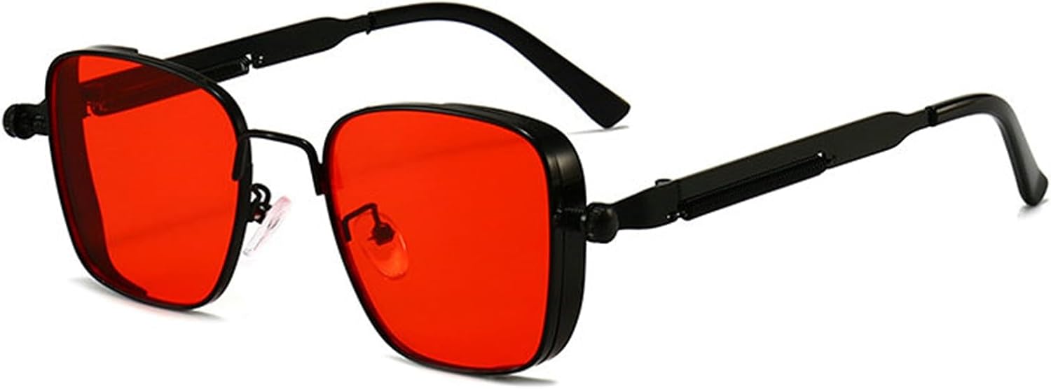 Willochra Модные металлические квадратные солнцезащитные очки для женщин в стиле ретро, дизайнерские, с гелевой расцветкой, защита от УФ-излучения UV400, для мужчин, градиентные панк-солнцезащитные очки F27, Red
Willochra Модные металлические квадратные солнцезащитные очки для женщин в стиле ретро, дизайнерские, с гелевой расцветкой, защита от УФ-излучения UV400, для мужчин, градиентные панк-солнцезащитные очки F27, Red