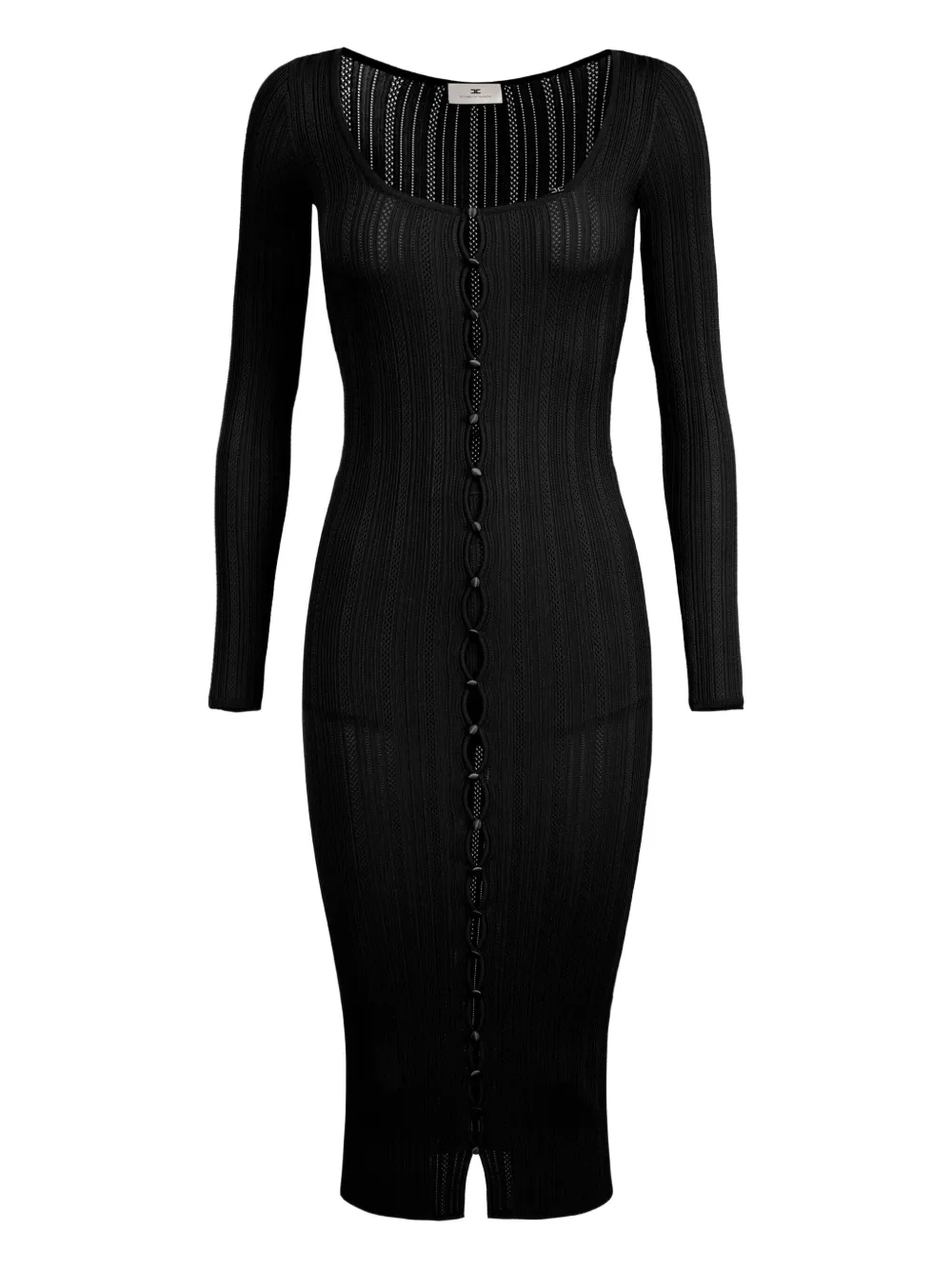 Платье миди на каждый день из ребристой ткани с застежкой на пуговицы спереди Elisabetta Franchi, черный
Платье миди на каждый день из ребристой ткани с застежкой на пуговицы спереди Elisabetta Franchi, черный