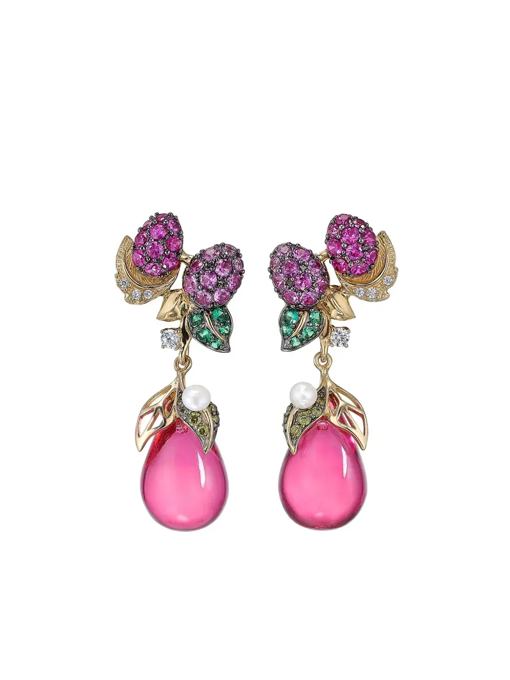 Серьги Raspberry из желтого золота с камнями Anabela Chan, красный
Серьги Raspberry из желтого золота с камнями Anabela Chan, красный