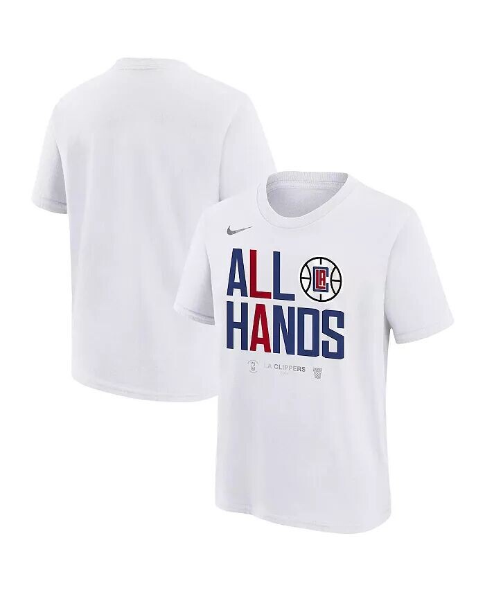 Белая футболка Nike Big Boys and Girls LA Clippers 2024 NBA Playoffs Mantra Outerstuff, белый
Белая футболка Nike Big Boys and Girls LA Clippers 2024 NBA Playoffs Mantra Outerstuff, белый