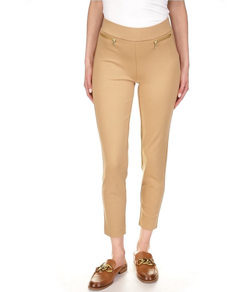 MICHAEL Michael Kors Ponte Узкие брюки с карманами на молнии и съемными брюками, коричневый
MICHAEL Michael Kors Ponte Узкие брюки с карманами на молнии и съемными брюками, коричневый