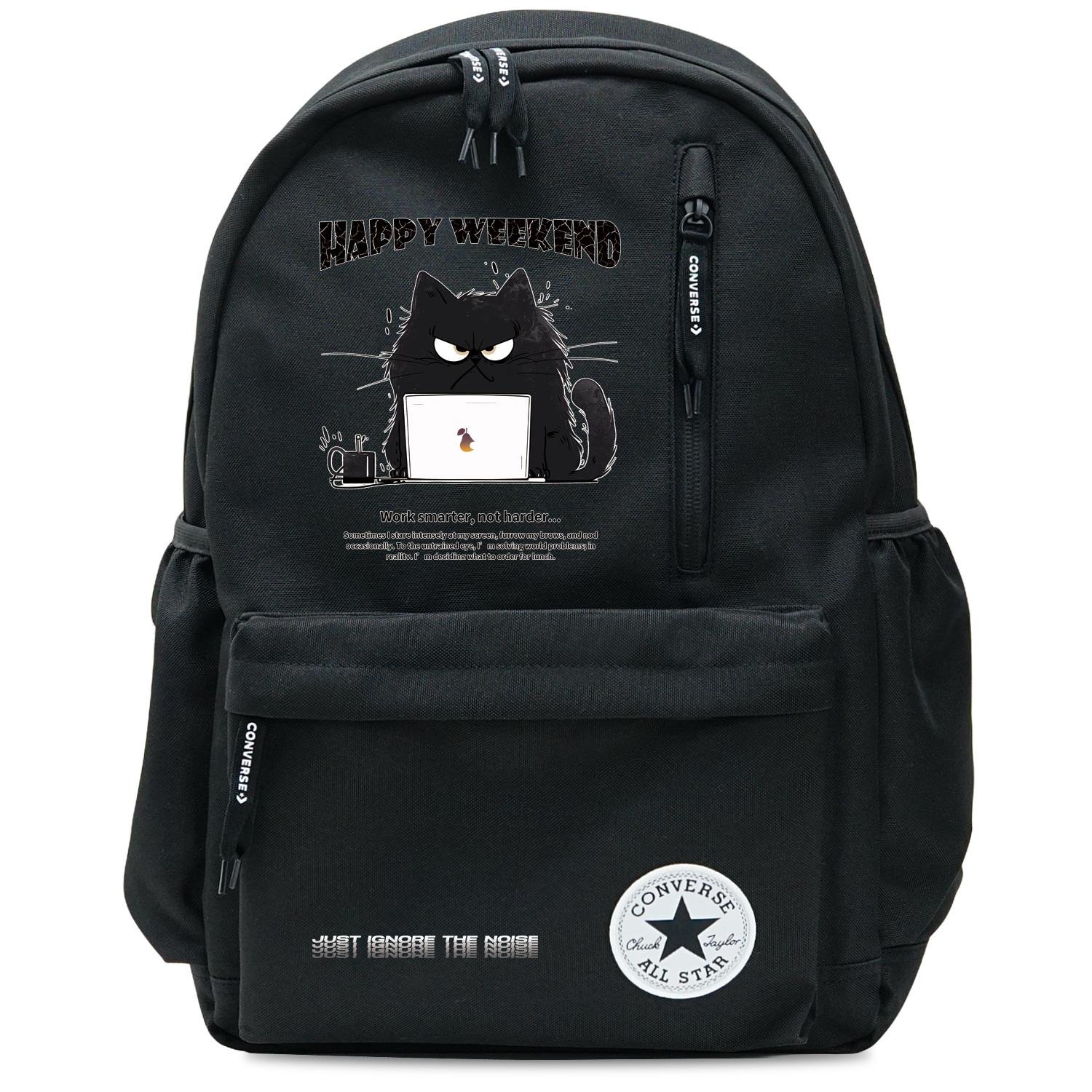 Converse Полиэстеровый рюкзак для студентов среднего размера унисекс черный, Overtime Cat
Converse Полиэстеровый рюкзак для студентов среднего размера унисекс черный, Overtime Cat