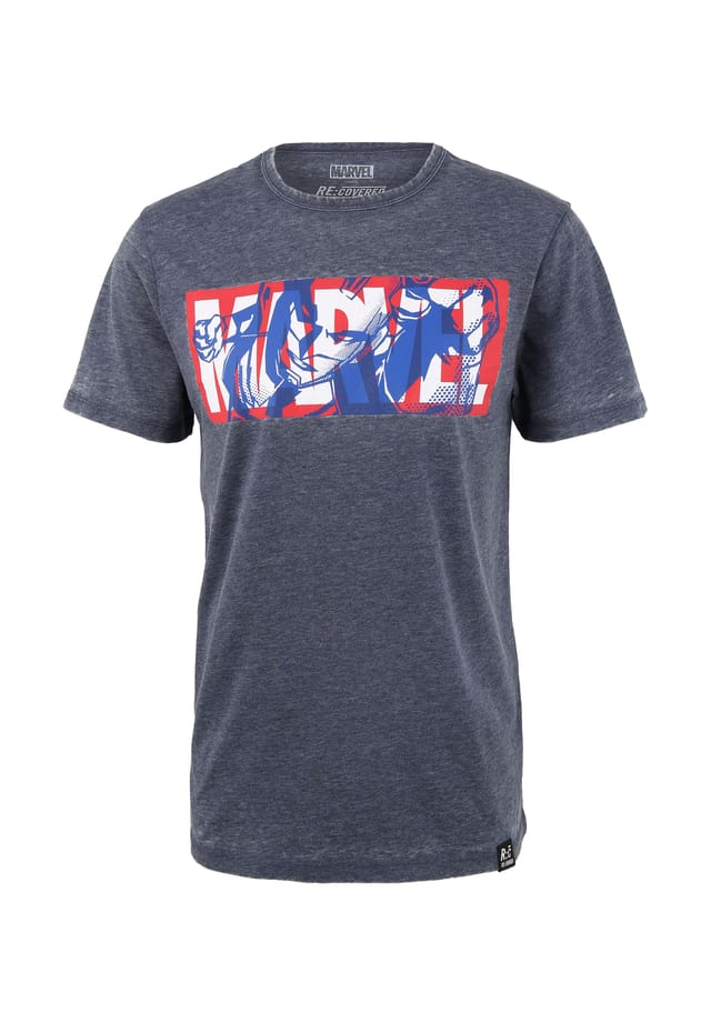 Футболка с классическим логотипом Marvel Iron Man в неподвластном времени дизайне Re:Covered, синий
Футболка с классическим логотипом Marvel Iron Man в неподвластном времени дизайне Re:Covered, синий