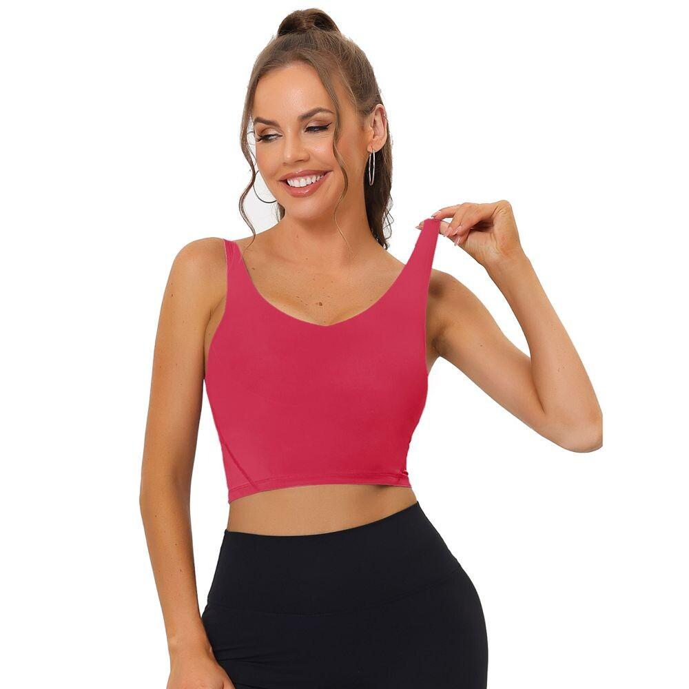 Женский удлиненный спортивный бюстгальтер для йоги с мягкой подкладкой и средней поддержкой для тренировок и фитнеса ALLEGRA K, цвет Rose Red
Женский удлиненный спортивный бюстгальтер для йоги с мягкой подкладкой и средней поддержкой для тренировок и фитнеса ALLEGRA K, цвет Rose Red