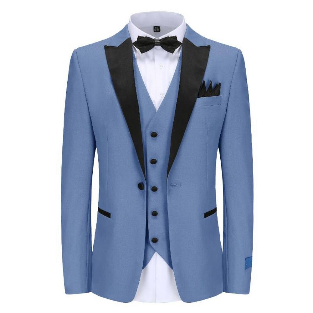 Мужской облегающий смокинг из 3 предметов из атласа с остроконечными лацканами Braveman, цвет Slate Blue
Мужской облегающий смокинг из 3 предметов из атласа с остроконечными лацканами Braveman, цвет Slate Blue