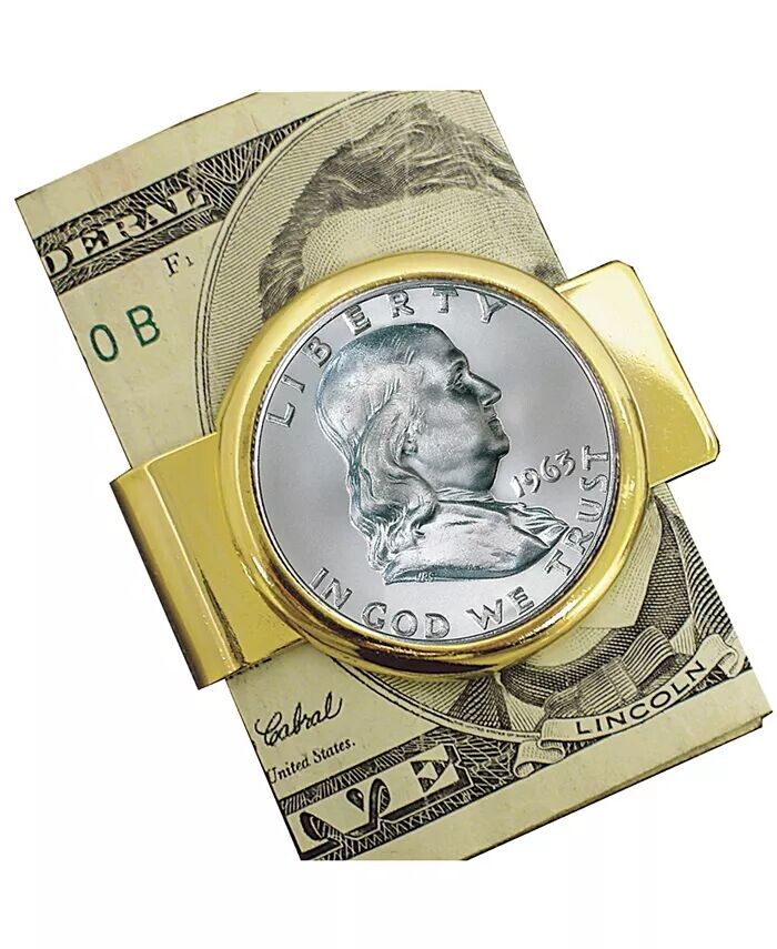 Мужской серебряный зажим для монет Франклин в полдоллара American Coin Treasures, золото
Мужской серебряный зажим для монет Франклин в полдоллара American Coin Treasures, золото