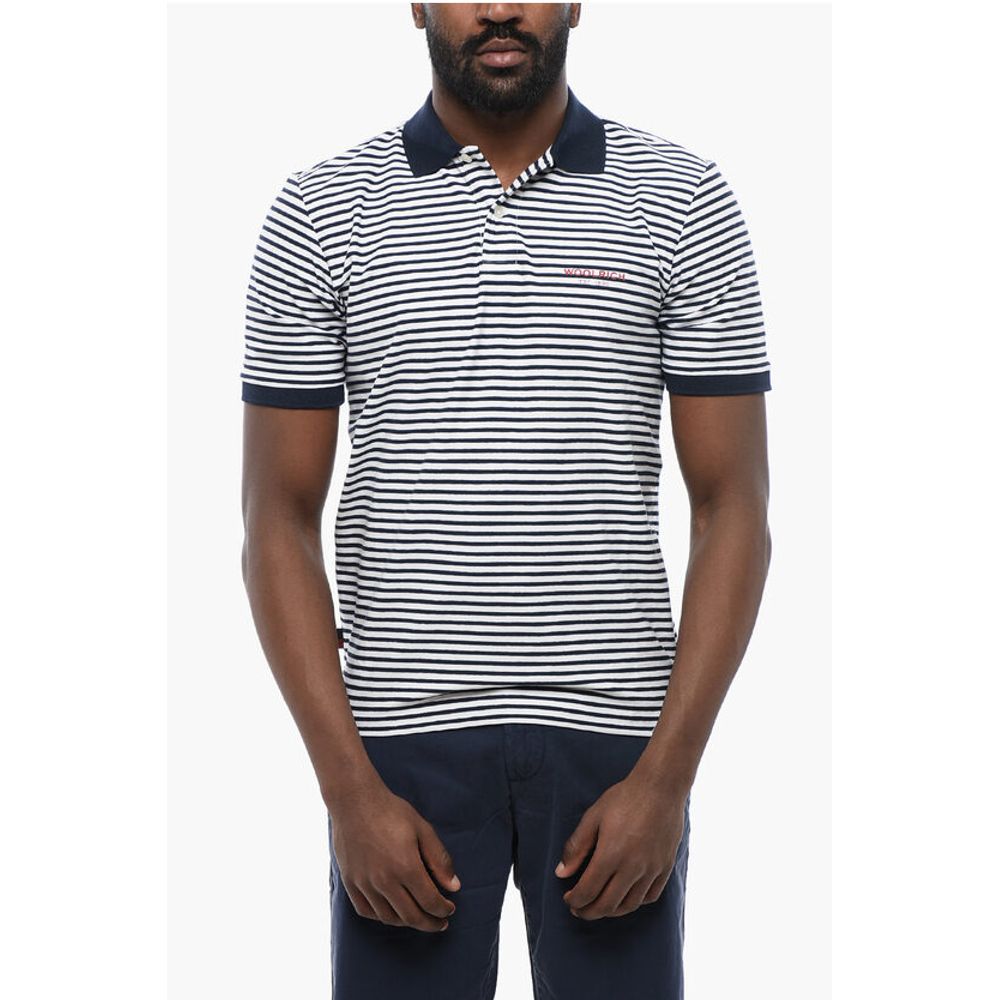 Поло в полоску стрейч Woolrich, Blue 
Поло в полоску стрейч Woolrich, Blue