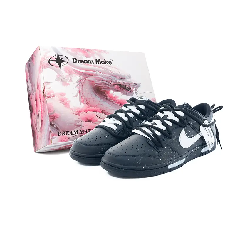 Nike Dunk Black White Ink Splatter Abrasion Resistant Low top Skateboard Shoes Men's Black
Nike Dunk Black White Ink Splatter Abrasion Resistant Low top Skateboard Shoes Men's Black