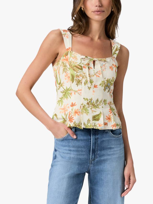 Топ Coralee Floral из смеси шелка и льна PAIGE, White/Multi
Топ Coralee Floral из смеси шелка и льна PAIGE, White/Multi