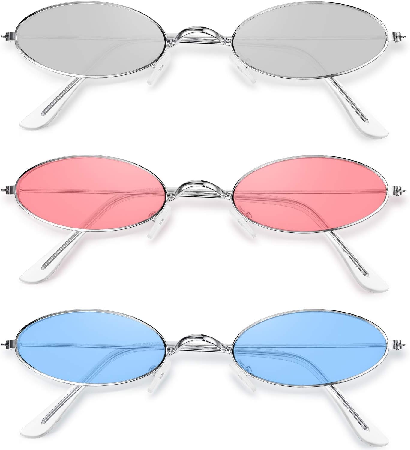 3 винтажных овальных солнцезащитных очков в стиле ретро с тонкой металлической оправой, маленькие винтажные солнцезащитные очки конфетных цветов для мужчин и женщин Frienda, Blue Lens, Pink Lens, Silver Lens
3 винтажных овальных солнцезащитных очков в стиле ретро с тонкой металлической оправой, маленькие винтажные солнцезащитные очки конфетных цветов для мужчин и женщин Frienda, Blue Lens, Pink Lens, Silver Lens