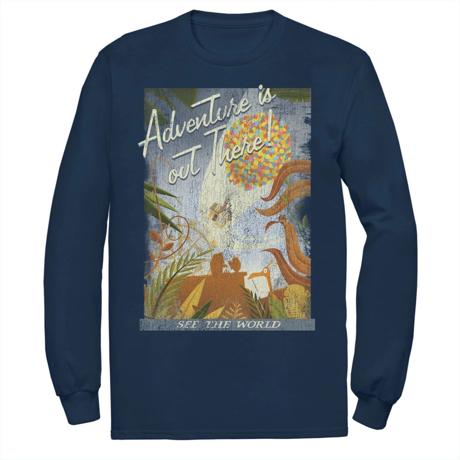 Мужская винтажная футболка с потертостями Disney/Pixar Up Poster Licensed Character, синий
Мужская винтажная футболка с потертостями Disney/Pixar Up Poster Licensed Character, синий