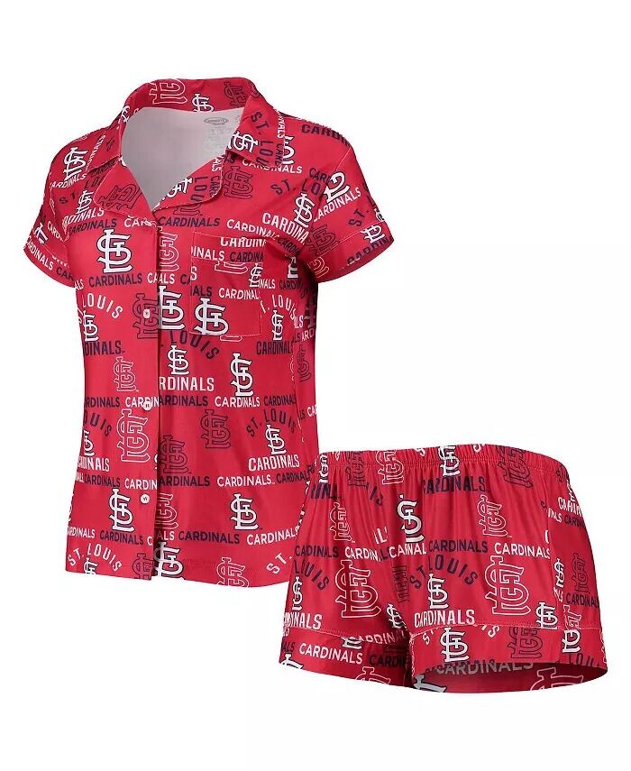 Женский красный комплект для сна из топа и шорт с флагманским принтом St. Louis Cardinals Concepts Sport, красный
Женский красный комплект для сна из топа и шорт с флагманским принтом St. Louis Cardinals Concepts Sport, красный