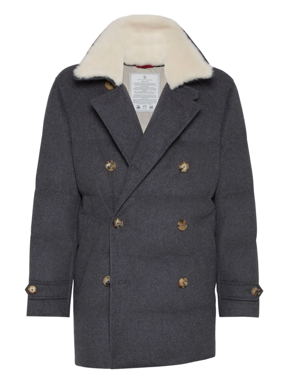 Двубортное пальто Brunello Cucinelli, серый
Двубортное пальто Brunello Cucinelli, серый