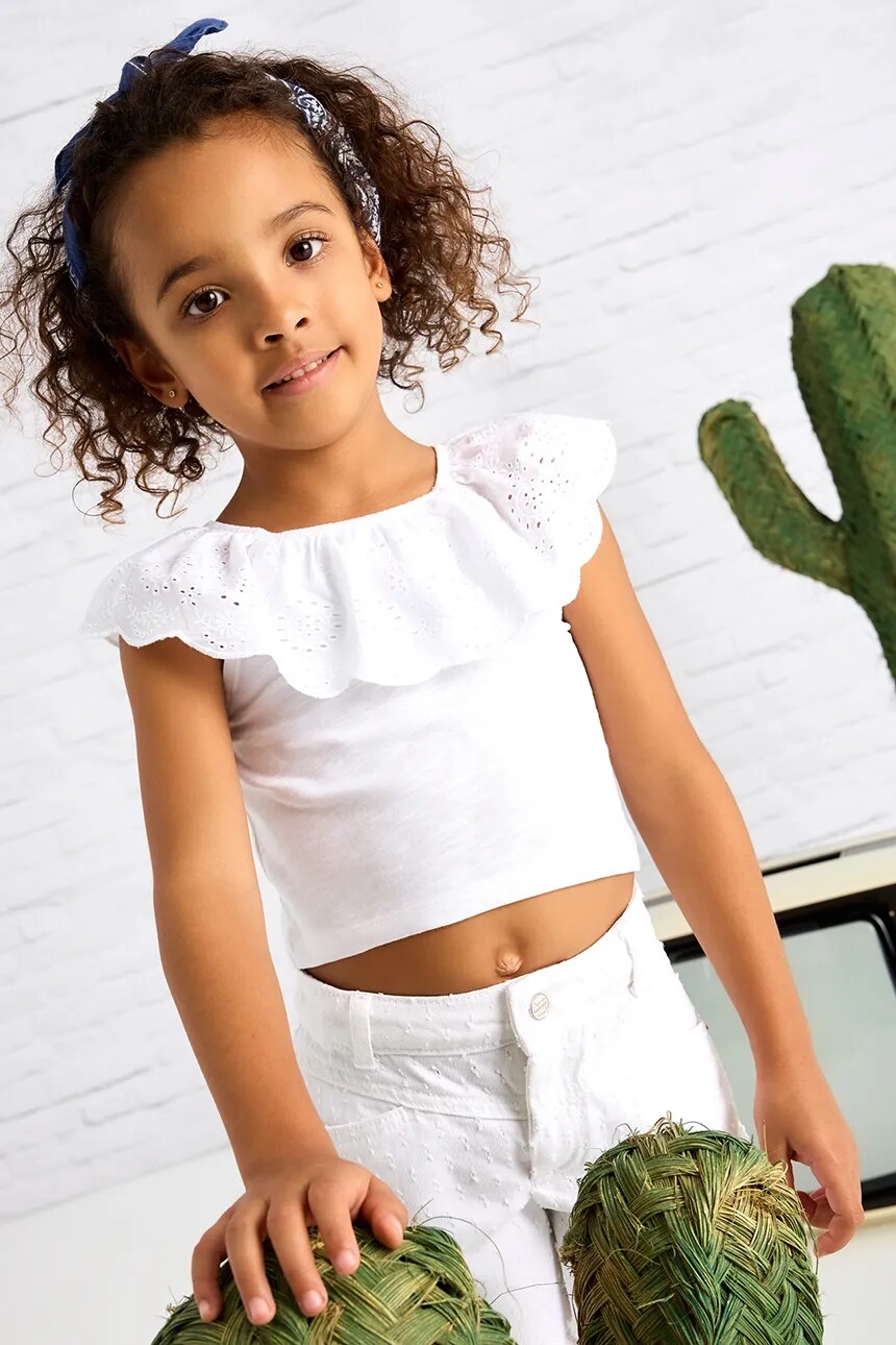 Футболка из хлопка для детей Mayoral, белый
Футболка из хлопка для детей Mayoral, белый