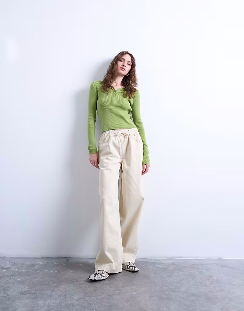 Широкие брюки Ultimate Pull-On цвета кремовый Topshop
Широкие брюки Ultimate Pull-On цвета кремовый Topshop