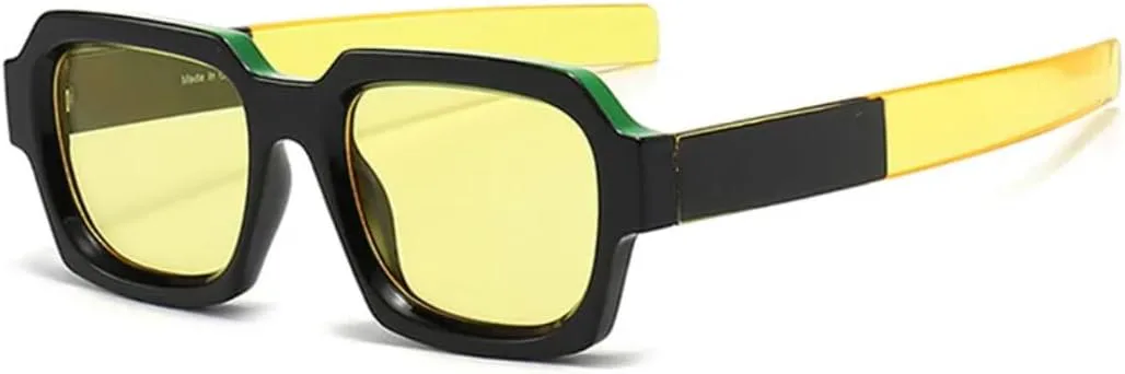 Популярные модные квадратные двухцветные панк-солнцезащитные очки для мужчин и женщин в винтажном стиле с защитой от УФ-излучения UV400 UATXTAU, Black Yellow Yellow
Популярные модные квадратные двухцветные панк-солнцезащитные очки для мужчин и женщин в винтажном стиле с защитой от УФ-излучения UV400 UATXTAU, Black Yellow Yellow
