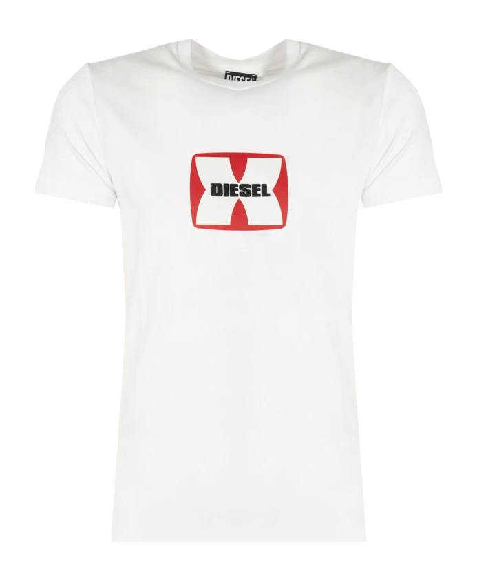 Элегантная футболка с круглым вырезом и принтом Diesel, белый
Элегантная футболка с круглым вырезом и принтом Diesel, белый