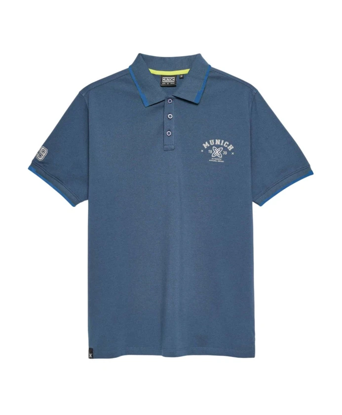 Мужская рубашка-поло из синей ткани Munich, синий
Мужская рубашка-поло из синей ткани Munich, синий