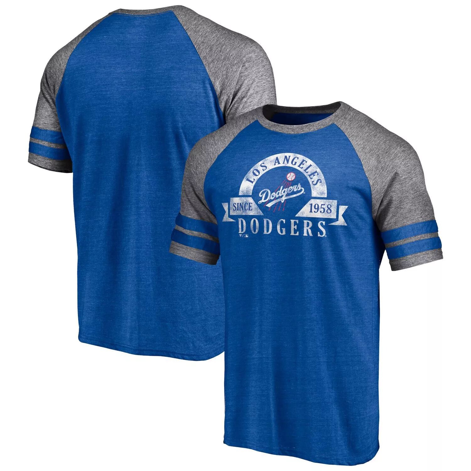 Мужская футболка Fanatics с логотипом Heather Royal Los Angeles Dodgers, двухполосная футболка реглан Tri-Blend
Мужская футболка Fanatics с логотипом Heather Royal Los Angeles Dodgers, двухполосная футболка реглан Tri-Blend