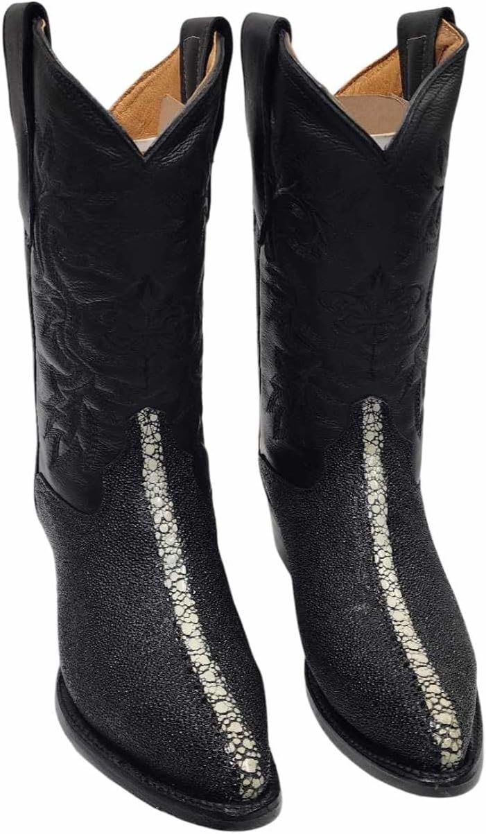 Мужские ковбойские сапоги Dona Michi из экзотической кожи ската с заостренным носком, ботас вакиро Мантаррая Родео Пунталь, черный
Мужские ковбойские сапоги Dona Michi из экзотической кожи ската с заостренным носком, ботас вакиро Мантаррая Родео Пунталь, черный