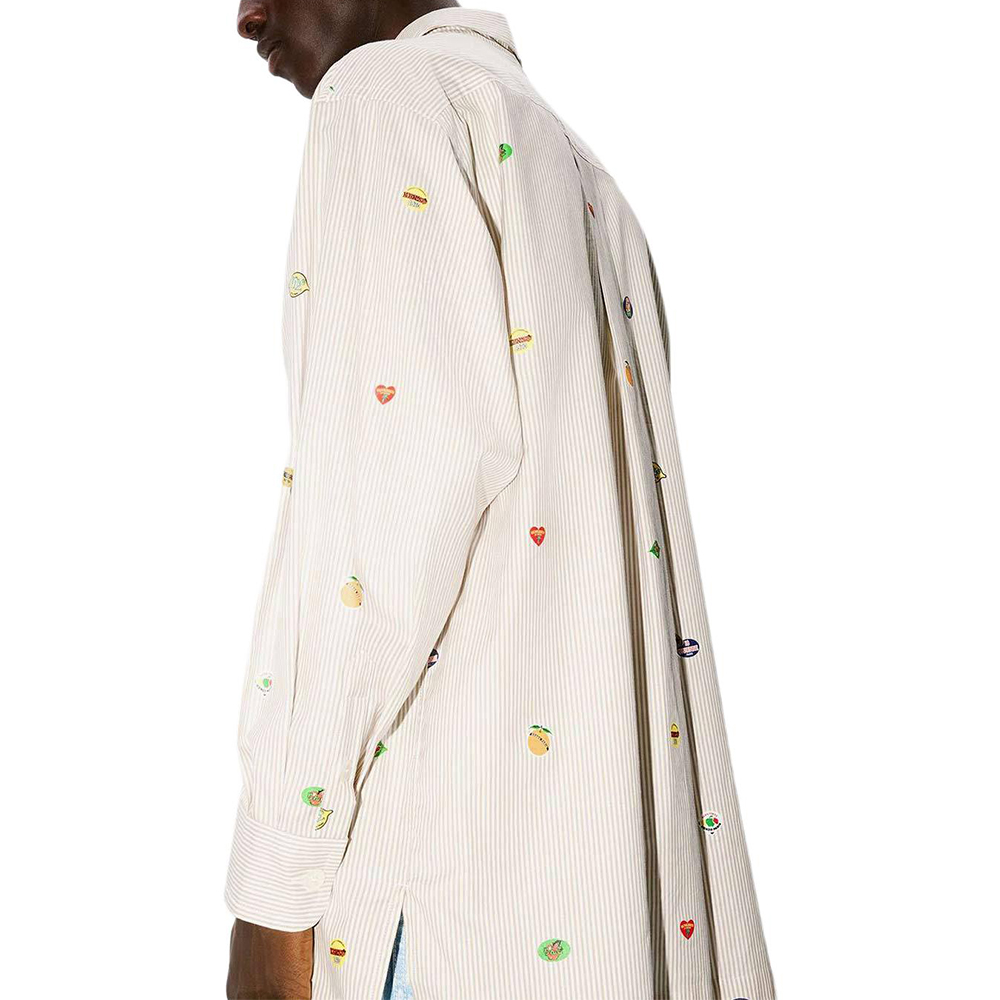 Футболка в полоску с фруктовыми стикерами KENZO, экрю
Футболка в полоску с фруктовыми стикерами KENZO, экрю