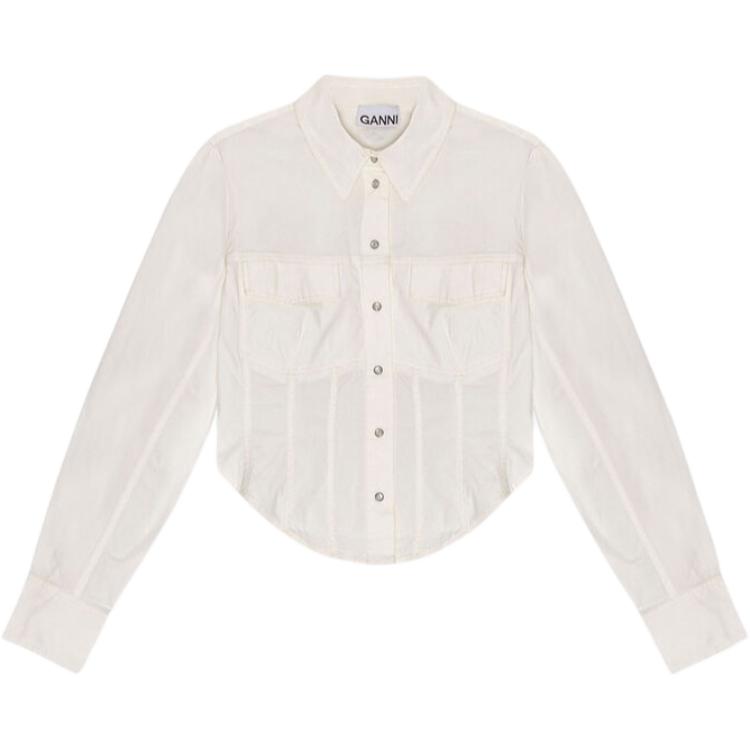 Рубашка с косточками GANNI, белый
Рубашка с косточками GANNI, белый