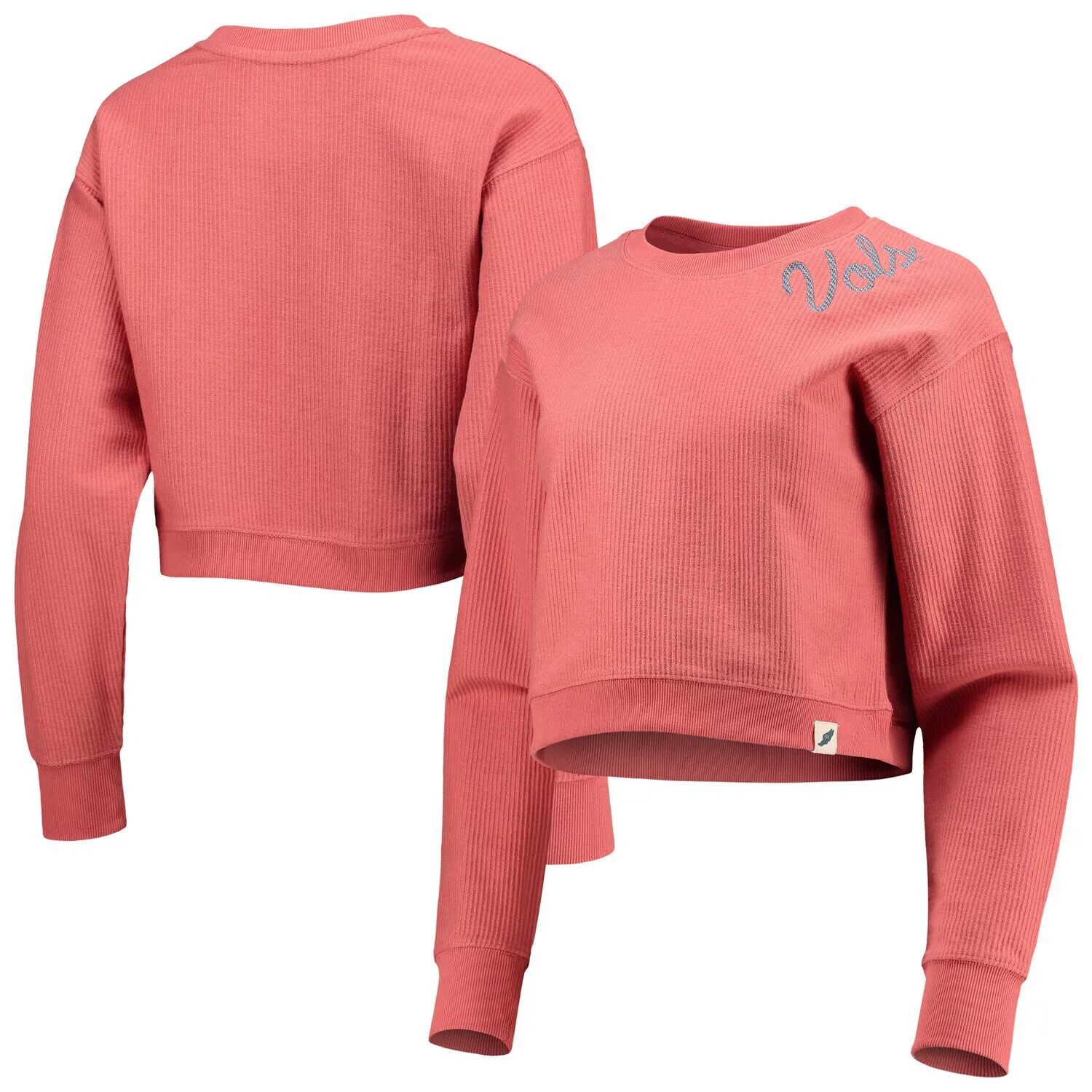 Женская лига университетской одежды Tennessee Orange Tennessee Volunteers Укороченный пуловер из кордной древесины Толстовка 
Женская лига университетской одежды Tennessee Orange Tennessee Volunteers Укороченный пуловер из кордной древесины Толстовка