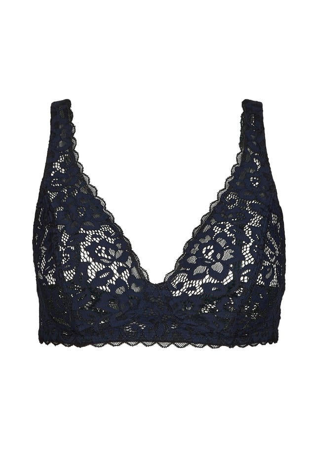 Кружевной бюстгальтер без косточек натуральное комфортное кружево Calida, синий
Кружевной бюстгальтер без косточек натуральное комфортное кружево Calida, синий