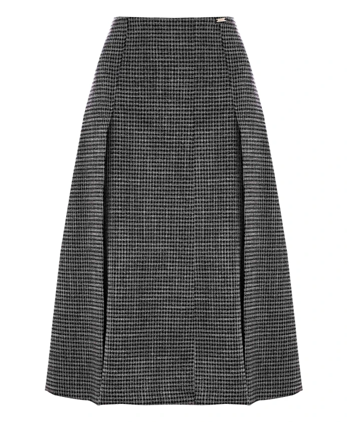 Расклешенная юбка со складками в микроклетку Kocca, серый
Расклешенная юбка со складками в микроклетку Kocca, серый