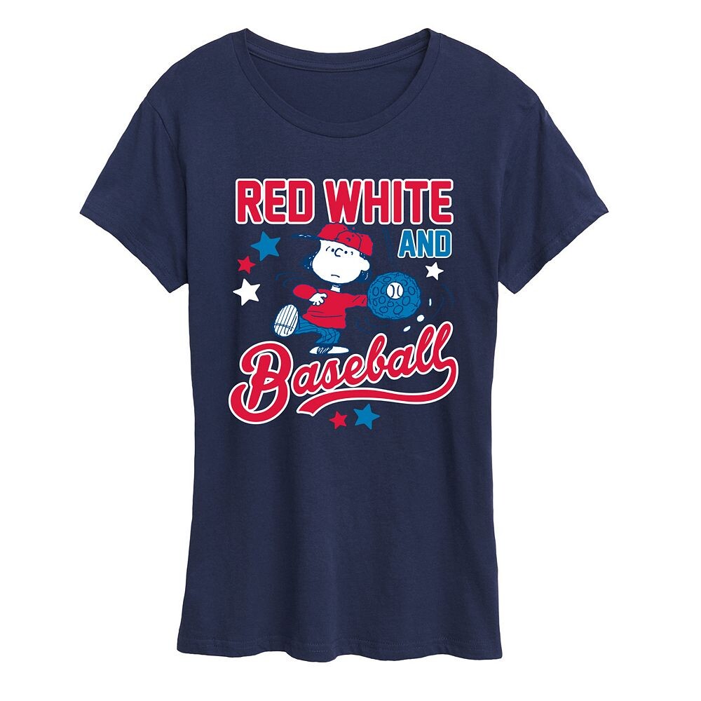 Женская красно-белая бейсбольная футболка с рисунком Peanuts Lucy Licensed Character, темно-синий
Женская красно-белая бейсбольная футболка с рисунком Peanuts Lucy Licensed Character, темно-синий