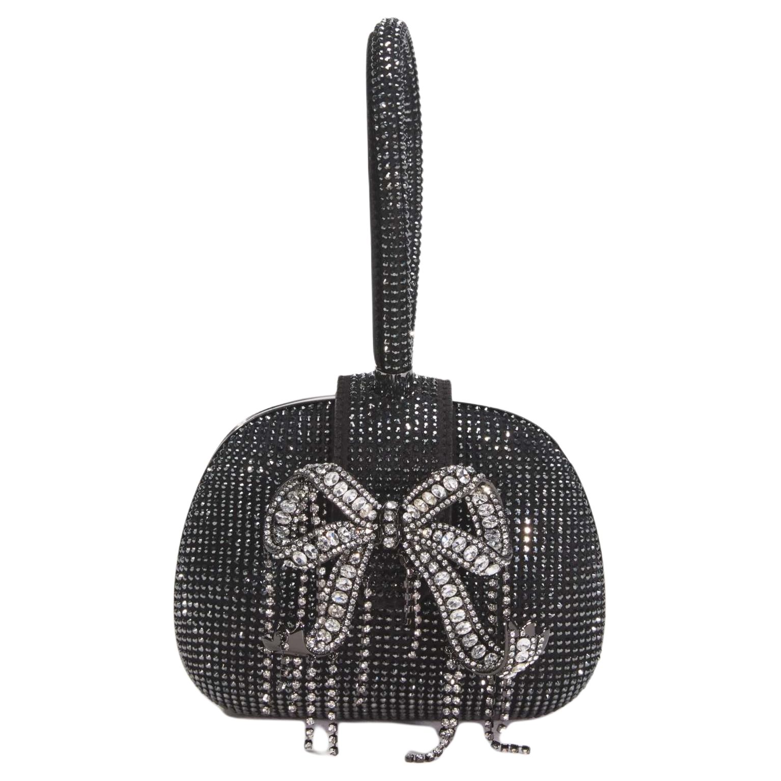 Клатч с верхней ручкой и стразами Self-portrait 
Клатч с верхней ручкой и стразами Self-portrait