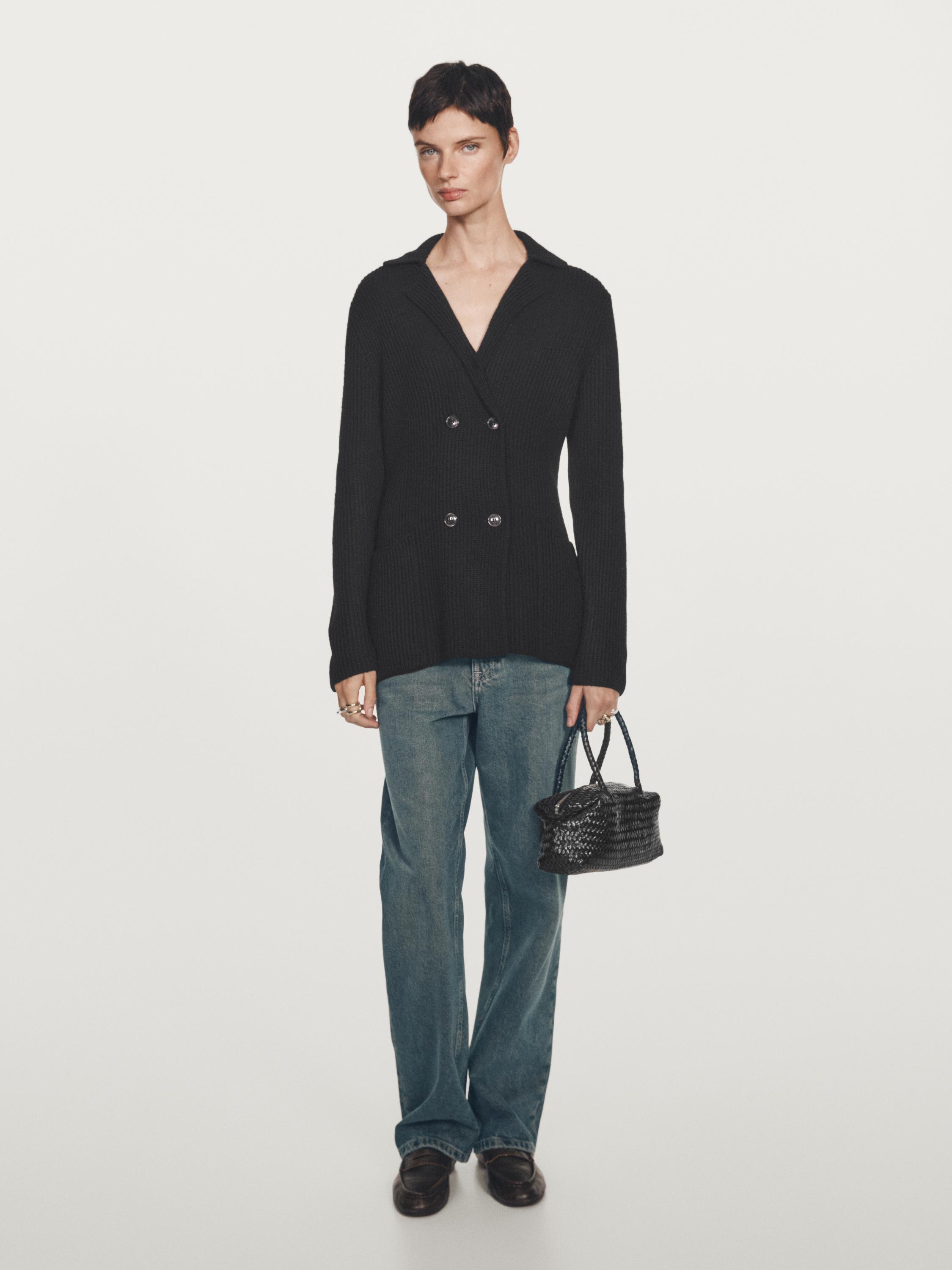 Двубортный кардиган из 100% шерсти Massimo Dutti, черный
Двубортный кардиган из 100% шерсти Massimo Dutti, черный